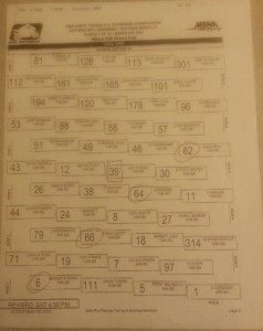 Daytona, on the front row!